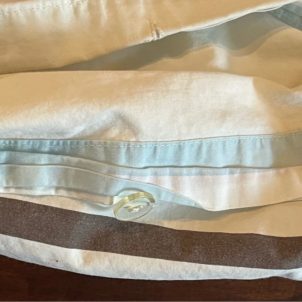 Crate & Barrel Westbrook Stripe Duvet Cover and Sham Full/Queen